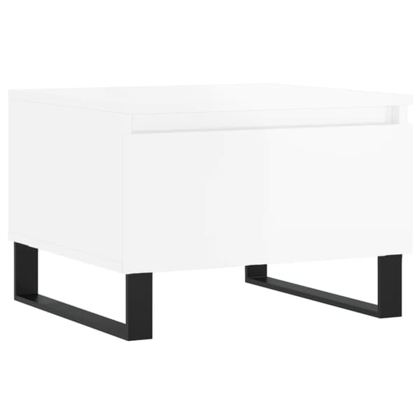 vidaXL Soffbord, set om 2, högglans, vit, 50x46x35 cm