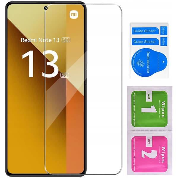Skal till Xiaomi Redmi Note 13 5G SILIKONBAKSIDA MATTSKAL+ Glas