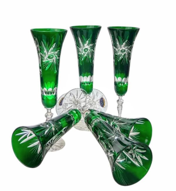 Smaragdkrystal champagneglas 170 ml Olive Grinder
