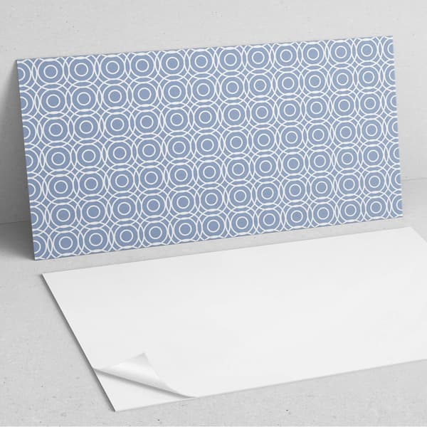 Dekorativ vinylväggpanel med tryck 100x50 cm geometriskt cirkelmönster