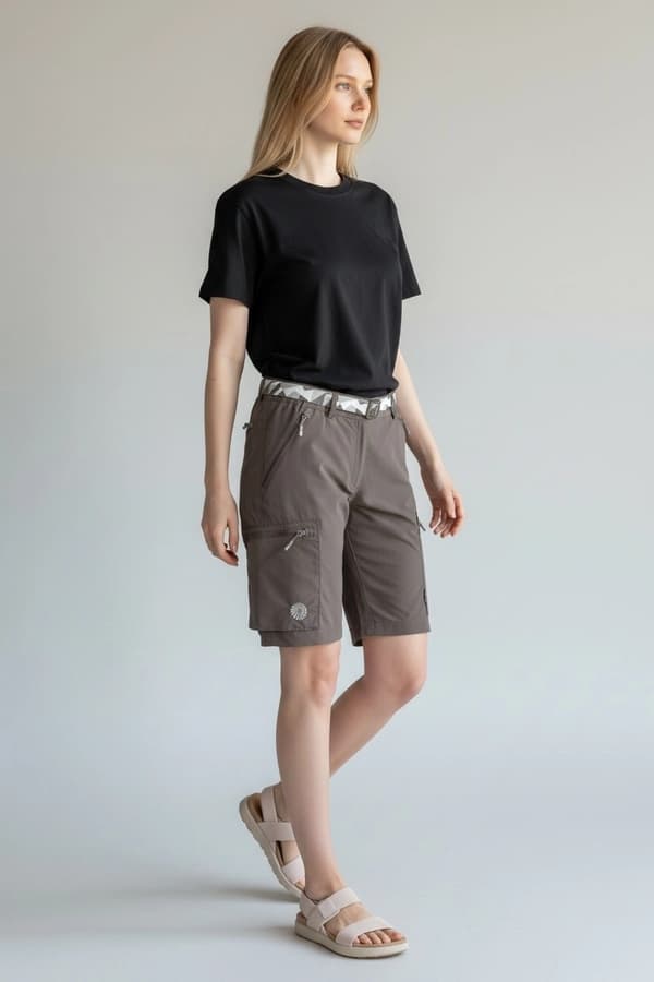 Ferlo short dame - mørkegrå S