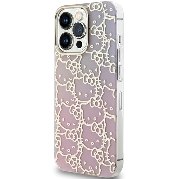 Hello Kitty IML Gradient Electrop Crowded Kitty -suojakuori iPhone 14 Pro Maxille, pinkki