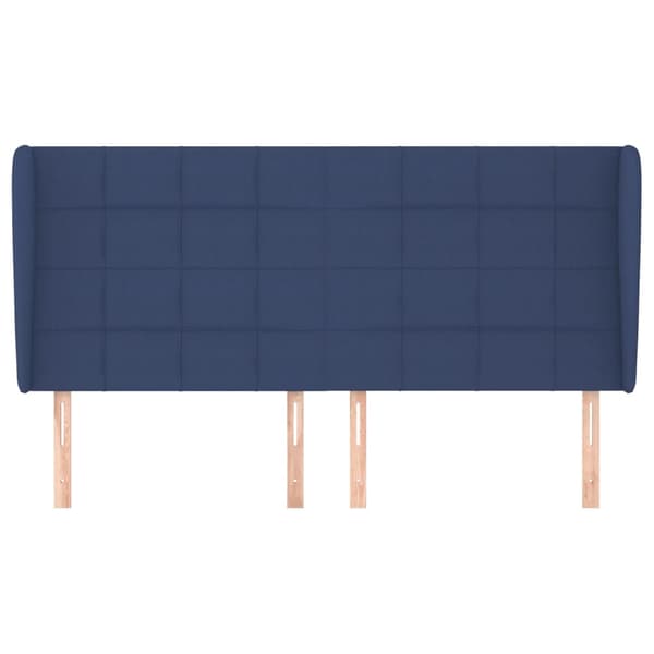 vidaXL Vingad nackstöd blå 183x23x118/128 cm tyg