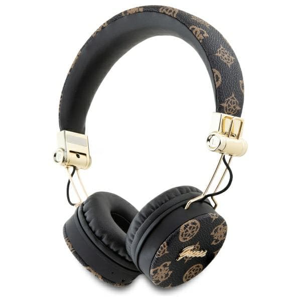 Guess Peony Script Runde Bluetooth ENC Over-Ear Hovedtelefoner, Sort