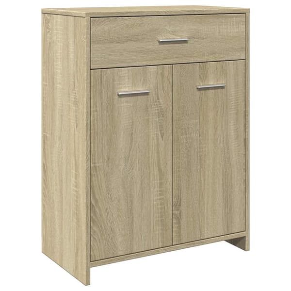 vidaXL badeværelsesskab Sonoma eg 60x33x80 cm spånplade