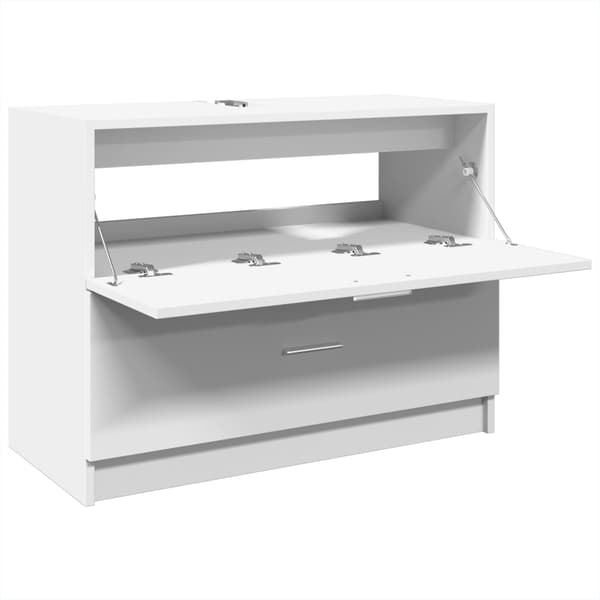 vidaXL håndvaskskab hvid 78x37x59 cm træbaseret materiale