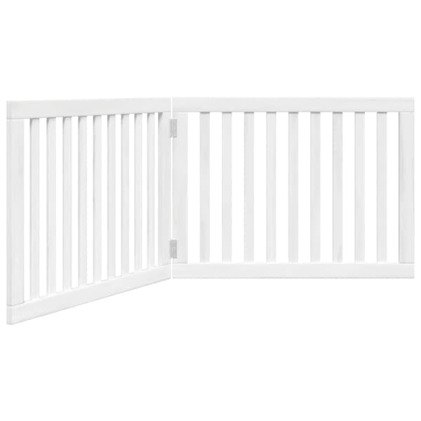 vidaXL foldbart sikkerhedsgitter til hunde, 2 paneler, hvid, 160 cm