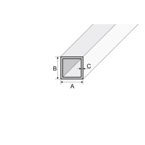 B54-nauha anodisoitu hopea 100 cm