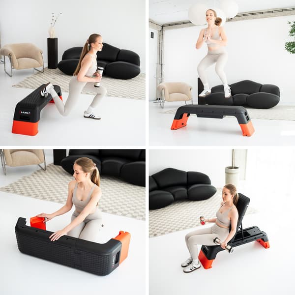 Aerobic step med bænkfunktion AS009 PRO HMS