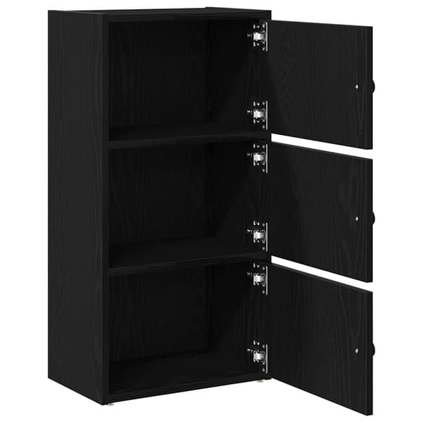 vidaXL bogreol sort egetræ 40x24x77 cm