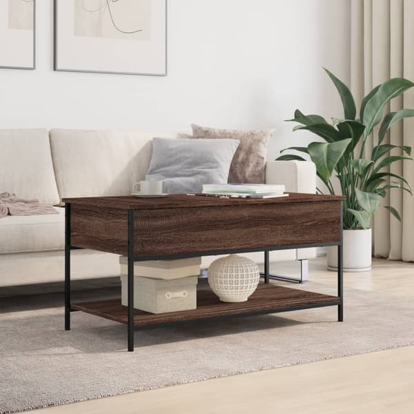vidaXL sofabord brunt egetræ 100x50x50 cm
