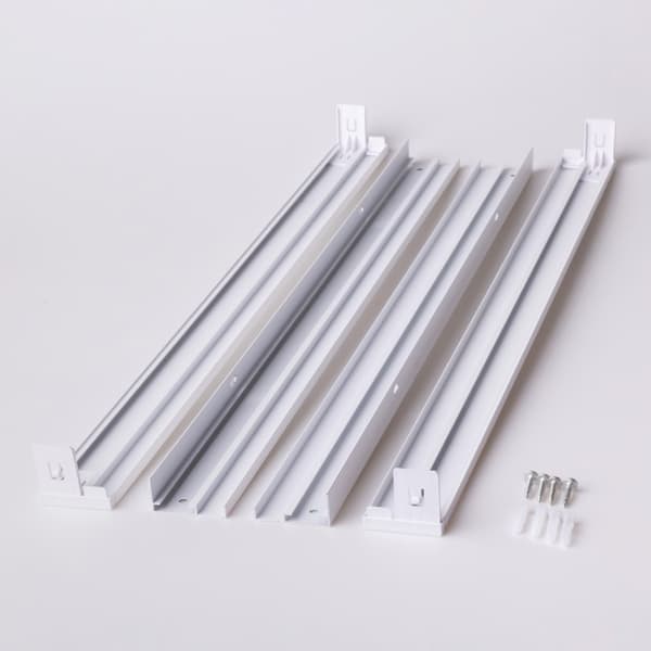 EcoLight utanpåliggande ram för LED-panel, snäppfäste, plast, vit, 60x60cm