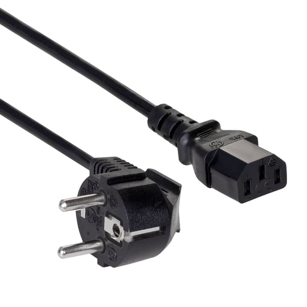3-benet strømkabel til Akyga AK-PC-06C printermonitor IEC C13 - CEE 7/7 3m