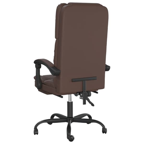 vidaXL Massagestol brun konstläder