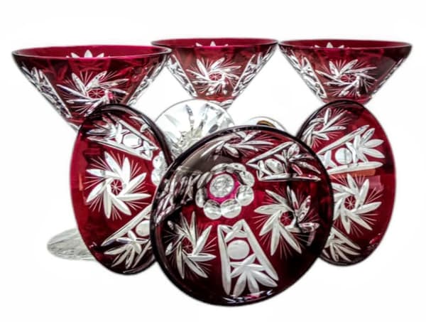 Ruby Crystal Martini-glas 110 ml olivenkværn