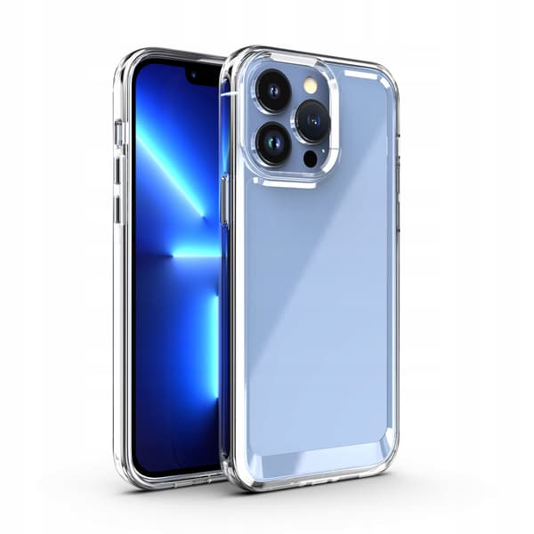 FODRAL TILL IPHONE 13 PRO MAX TRANSPARENT SLIM BAKSIDAN + GLAS
