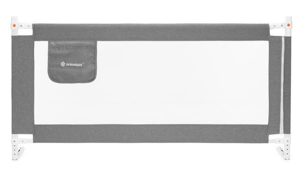 Springos HA7527 Sängskyddsräcke 160 cm Grå
