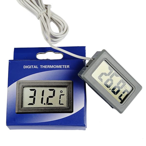 LCD-termometer med PT-2-sond