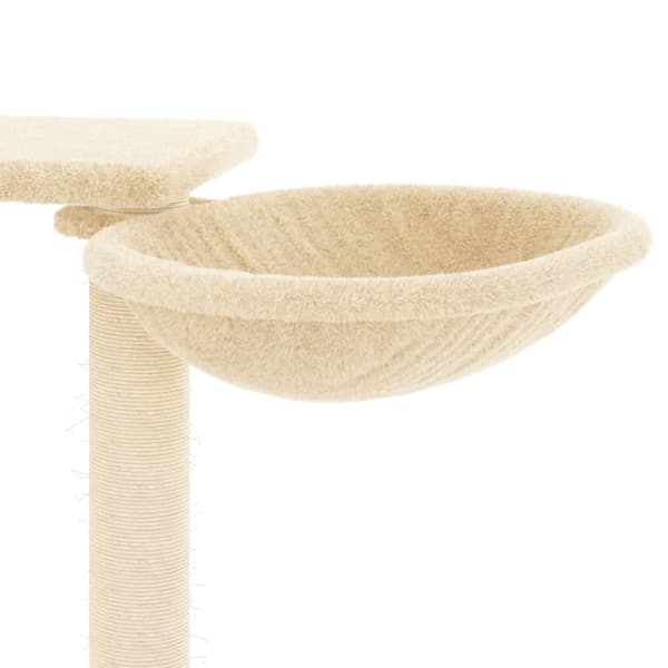 vidaXL kradsetræ til katte med stolper, cremefarvet, 82 cm