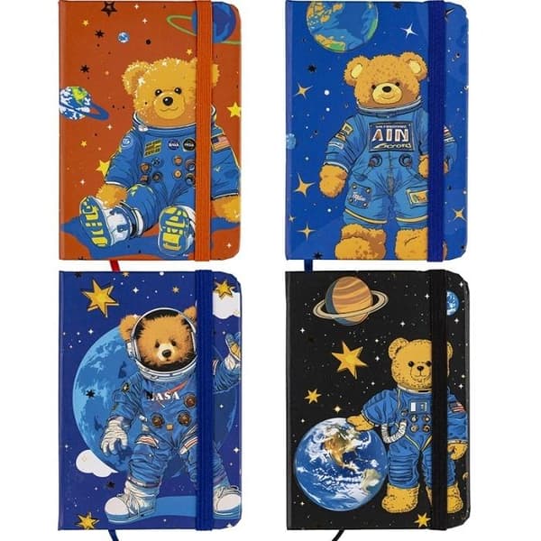 Notesbog A7/80K PU linje Bamse 81140 mix