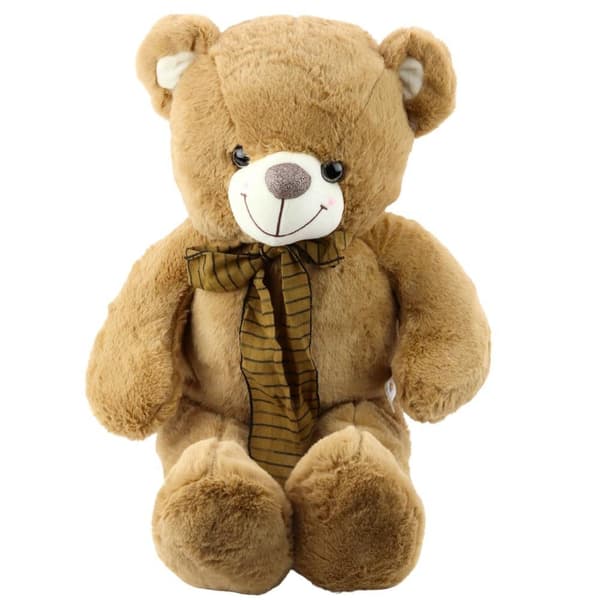 Bamse med brun sløjfe 60 cm
