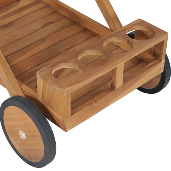 vidaXL Tevagn massiv teak