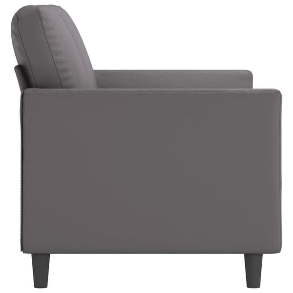 vidaXL 2-sitssoffa, grå, 120 cm, konstläder