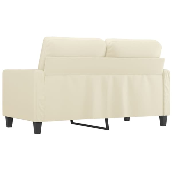 vidaXL 2-sitssoffa krämfärgad 120 cm konstläder