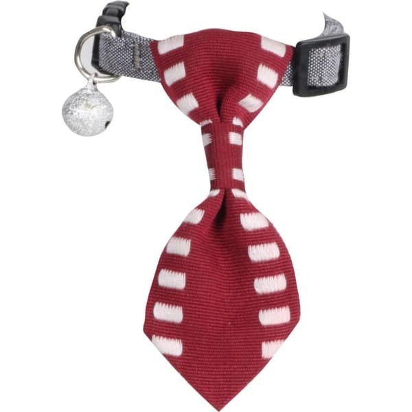 Elegant halsband med slips och säkerhetsklocka i vinrött