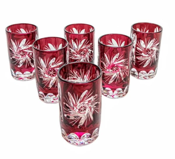 Rubin krystal vodkaglas 30ml Olive Grinder