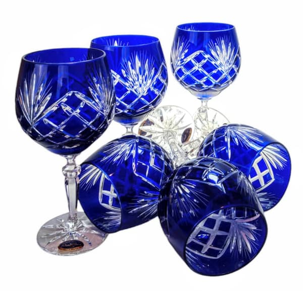 Koboltkristallvinglas 280 ml Ananas