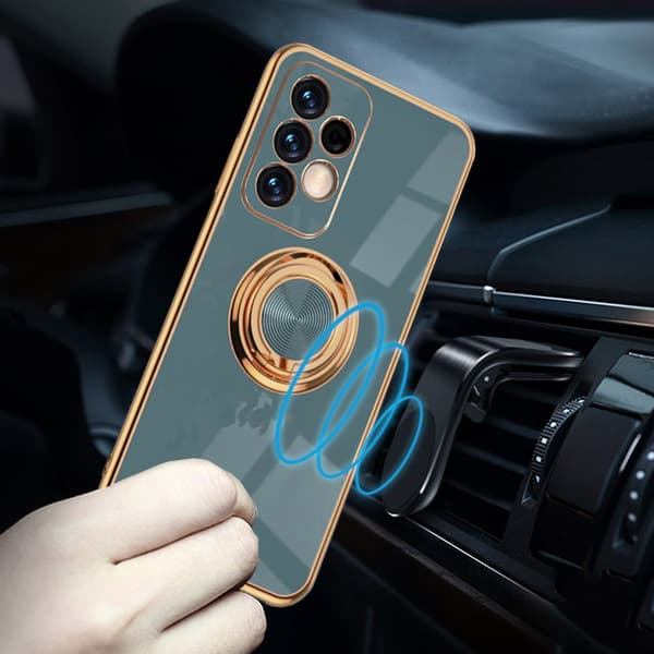 Etui til Samsung Galaxy A13 4G, Electro Ring, grå