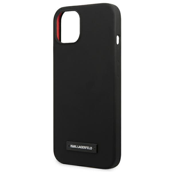 Karl Lagerfeld Silikone Plaque-cover til iPhone 13 mini, Sort