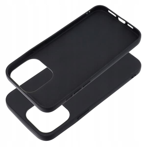 Etui til iPhone 15 Pro Max Mat Mat Etui Bagside Sort Blødt + 9H Glas