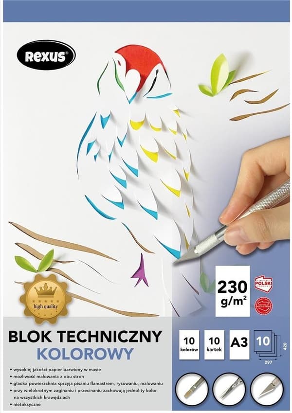 Premium A3/10K farve teknisk blok