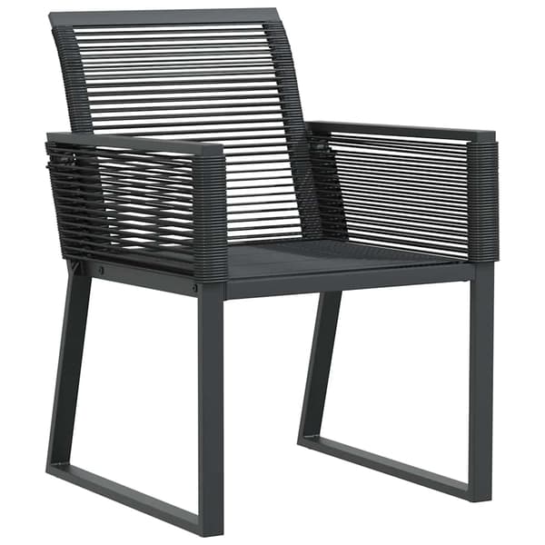 vidaXL havestole, sæt med 2, sort, polyrattan