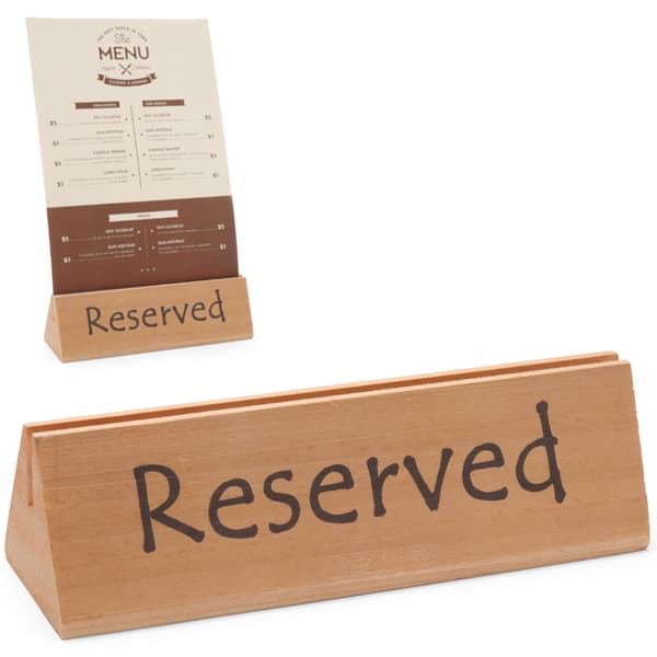 RESERVERAD RESERVATION träskylt med information - Hendi 664308