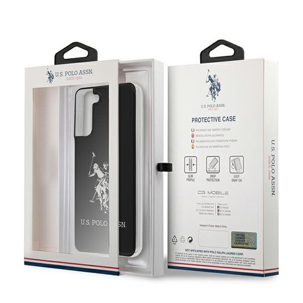 US Polo Shiny Big Logo-cover til Galaxy S21+, sort