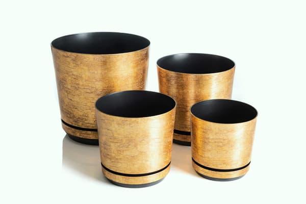 ANTIK GULD BLOMKRUKA DIAMETER 21 CM ANTIK GULD
