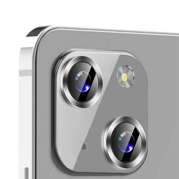 Härdat glas för kamera (objektiv) för iPhone 13 / 13 mini, Silver