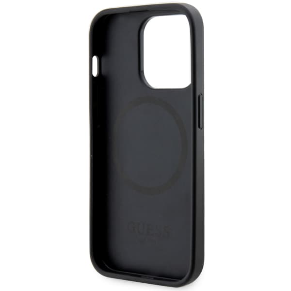 Guess 4G Printed Stripes MagSafe-etui til iPhone 14 Pro Max, sort