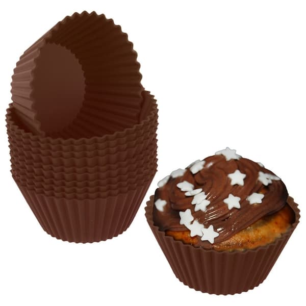 Orange silikonmuffinsformar SILLINIE 12 st.