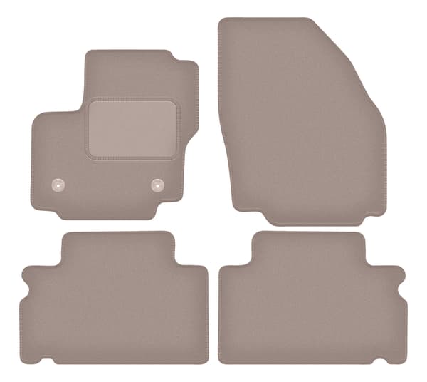 Velour måtter til: Ford S-MAX MK1 minivan (2012-2015) beige