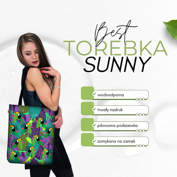 SUNNY lærredstaske - Toucan