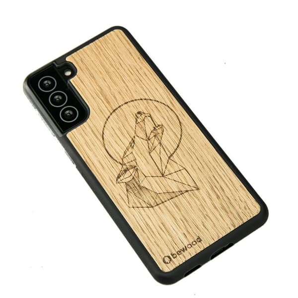 Træcover til Samsung Galaxy S21 WOLF OAK