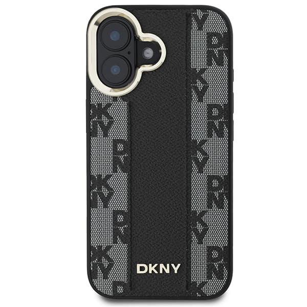 DKNY Magsafe-etui med ternet mønster til iPhone 16, sort
