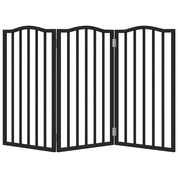 vidaXL foldbar hundegitter, 3 paneler, sort, 150 cm