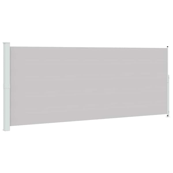 vidaXL Utfällbar sidomarkis för uteplats 200x500 cm grå