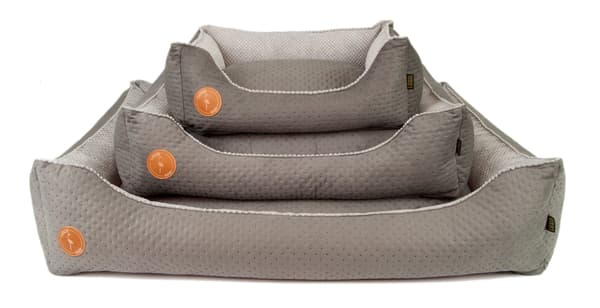CEZAR sofa, grå, quiltet, M - 80 cm x 70 cm