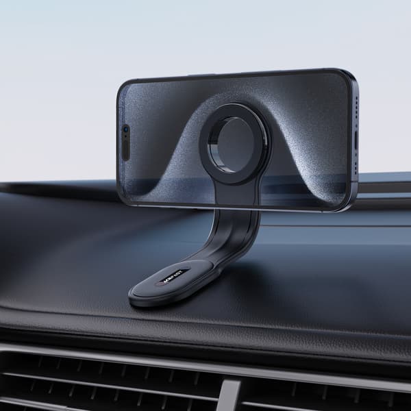 Magnetisk telefonholder til instrumentbrættet i bilen, sort
